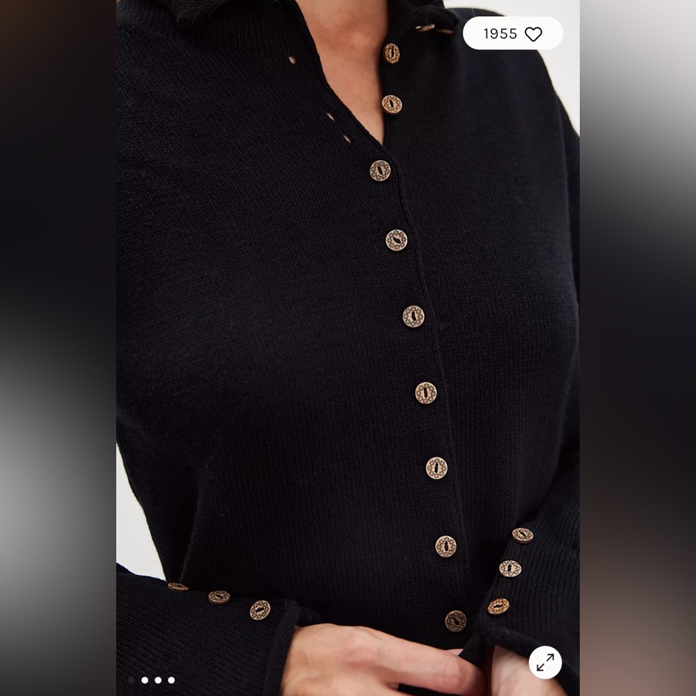 Free People Behind the Wheel Cardi in Black Size M. NWT